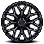 Fuel Flux 8 20x9 +1 8x180mm 124.2mm Gloss Black Brushed Gray Tint