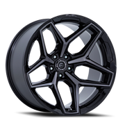 Fuel Flux 5 22x12 -44 5x127mm 71.5mm Gloss Black Brushed Gray Tint