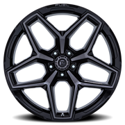 Fuel Flux 5 22x12 -44 5x127mm 71.5mm Gloss Black Brushed Gray Tint