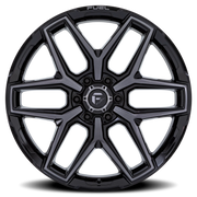Fuel Flux 6 17x9 +1 6x135mm 87.1mm Gloss Black Brushed Gray Tint