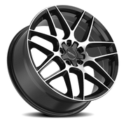 Motiv Foil 20x8.5 +40 5x114.3mm 74.1mm Black Machined Face