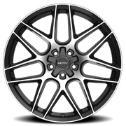 Motiv Foil 20x8.5 +40 5x114.3mm 74.1mm Black Machined Face