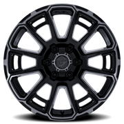 Fuel Foxhound 17x9 +1 6x139.7mm 106.1mm Gloss Black Dark Tinted Clear