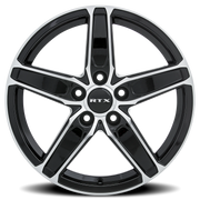 RTX Frost 17x7 +42 5x114.3mm 64.1mm Black Machined