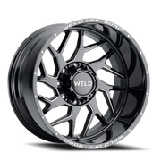 WELD Fulcrum 20x10 -18 8x180mm 124.3mm Gloss Black Milled