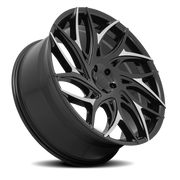 DUB G.O.A.T. 22x9 +35 5x120mm 72.56mm Gloss Black Machined Spokes