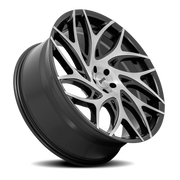 DUB G.O.A.T. 24x10 +25 5x139.7mm 78.1mm Gloss Black Brushed Face-Dark Tint Spokes