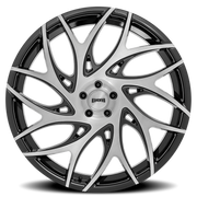 DUB G.O.A.T. 24x10 +25 5x139.7mm 78.1mm Gloss Black Brushed Face-Dark Tint Spokes