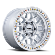 KMC GRS 17x9 +0 5x127mm 71.5mm Gloss Silver Machined Face