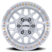 KMC GRS 17x8.5 +0 5x150mm 110.1mm Gloss Silver Machined Face