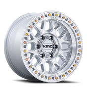 KMC GRS 18x8.5 +0 6x135mm 87.1mm Gloss Silver Machined Face