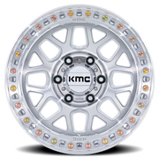 KMC GRS 20x9 +18 8x165.1mm 125.1mm Gloss Silver Machined Face