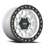 KMC GRS 17x9 +18 5x139.7mm 78.1mm Machined Machined Satin Black Lip