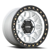 KMC GRS 17x8.5 +0 6x135mm 87.1mm Machined Machined Satin Black Lip