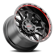 WELD Gauntlet 20x10 -18 6x135mm 106.1mm Gloss Black Milled Red