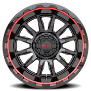 WELD Gauntlet 20x10 -18 6x135mm 106.1mm Gloss Black Milled Red