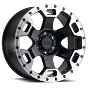 Black Rhino Gauntlet 18x9 -18 6x139.7mm 112.1mm Gloss Black Mirror Machined Lip Edge