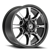 Gear Off Road Glock 20x9 +18 8x165.1mm 125.2mm Gloss Black Machined
