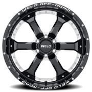 WELD Granada Six 20x9 +20 6x135mm 87.1mm Gloss Black Milled