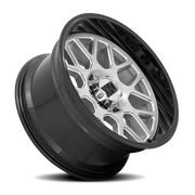 XD Series Grenade 2 24x12 -44 8x170mm 125.1mm Brushed Silver Milled-Gloss Black Lip