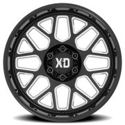 XD Series Grenade 2 20x10 +12 8x165.1mm 125.1mm Gloss Black Milled