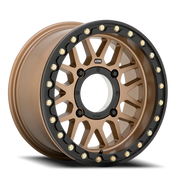 KMC Grenade Beadlock UTV 15x7 +10 4x110mm 86mm Satin Bronze