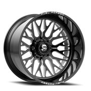 Fuel Grin FF109 20x14 -69 6x139.7mm 78.1mm Gloss Black Milled