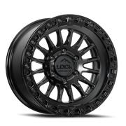 Lock Offroad Grit 17x9 -12 5x127mm 71.5mm Matte Black Gloss Black Ring