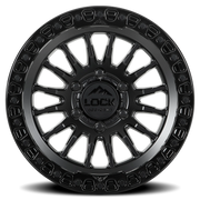Lock Offroad Grit 17x8.5 +25 5x127mm 71.5mm Matte Black Gloss Black Ring