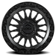 Lock Offroad Grit 17x9 -12 6x135mm 87.1mm Matte Black Gloss Black Ring