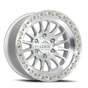 Lock Offroad Grit 17x9 +1 5x127mm 71.5mm Machined Silver Clear Coat