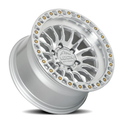 Lock Offroad Grit 17x9 -12 5x127mm 71.5mm Machined Silver Clear Coat