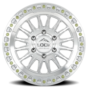 Lock Offroad Grit 17x9 +1 5x127mm 71.5mm Machined Silver Clear Coat
