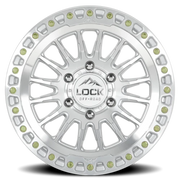 Lock Offroad Grit 17x8.5 +25 6x135mm 87.1mm Machined Silver Clear Coat