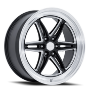 American Racing Groove 6 Drag 17x10 +38 6x135mm 87.1mm Gloss Black Milled-Diamond Cut Lip