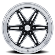 American Racing Groove 6 Drag 17x10 +38 6x135mm 87.1mm Gloss Black Milled-Diamond Cut Lip