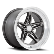 American Racing Groove 18x8 +0 5x114.3mm 72.56mm Anthracite Diamond Cut Lip