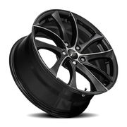 Platinum Gyro 17x7.5 +35 5x110mm 72.62mm Gloss Black Diamond Cut Accents-Clear Coat