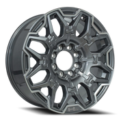 OE Wheels HM02 22x9.5 +33 8x165.1mm 116.7mm Gloss Gunmetal Machined