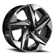 OE Wheels HY12 17x7 +49 5x114.3mm 67.1mm Gloss Black Machined