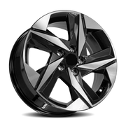 OE Wheels HY12 17x7 +49 5x114.3mm 67.1mm Gloss Black Machined