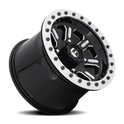 Fuel Hardline UTV 15x7 +38 4x136mm 110.2mm Gloss Black Milled-Beadlock
