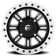 Fuel Hardline UTV 15x7 +38 4x136mm 110.2mm Gloss Black Milled-Beadlock