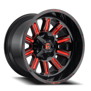 Fuel Hardline 20x10 -18 5x139.7mm 110.3mm Gloss Black Candy Red