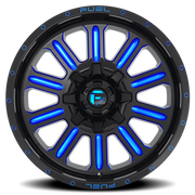 Fuel Hardline 20x9 +1 8x180mm 124.3mm Gloss Black Candy Blue