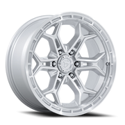 Fuel Heathen 20x9 +1 6x139.7mm 106.1mm Gloss Silver Machined Face