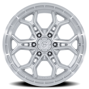 Fuel Heathen 20x9 +1 6x139.7mm 106.1mm Gloss Silver Machined Face