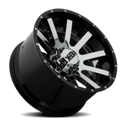 XD Series Heist 20x10 -18 5x139.7mm 78mm Chrome Gloss Black-Milled Lip