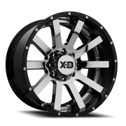 XD Series Heist 20x12 -44 6x135mm 87.1mm Chrome Gloss Black-Milled Lip