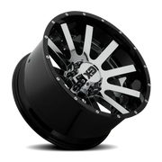 XD Series Heist 20x12 -44 6x135mm 87.1mm Chrome Gloss Black-Milled Lip